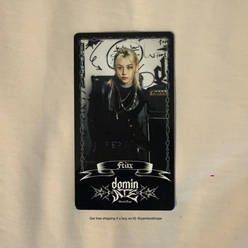 Stray Kids DominATE Tour Felix Trading Card Official Merch